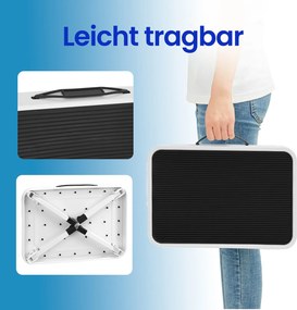 Escadote versátil de um degrau dobrável 32 x 44 x 17,5 cm Branco
