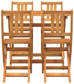 Conjunto Bistro de Jardim de 4 Peças vidaXL Madeira Sólida de Acácia