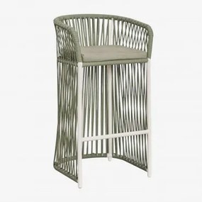 Pacote De 2 Bancos Altos De Jardim Sophie Verde Exército Claro & ↑75 Cm - Sklum