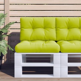 vidaXL Almofadão para paletes 50x40x12 cm tecido verde brilhante