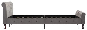 Estrutura de cama 140x200 cm veludo cinzento