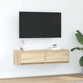Estante de TV vidaXL Carvalho Sonoma 100x31x25,5 cm Madeira engenheirada