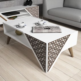 Mesa de Centro Beril – Branco – 105 cm x 58 cm x 40 cm
