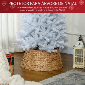 Base para Árvore de Natal 60 cm em Jacinto-de-Água Entrançado à Mão Natural