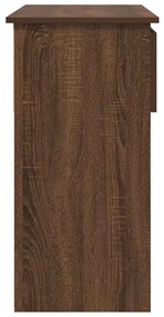 Mesa consola com gavetas 85,5x38,5x74,5 cm carvalho castanho