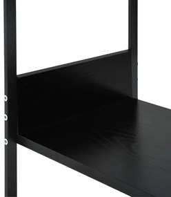 Estante pequena e simples derivados de madeira preto