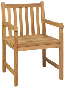 7 pcs conjunto de jantar p/ jardim madeira de teca maciça