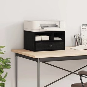 vidaXL Suporte para Impressora Carvalho Preto 40 x 32 x 24 cm