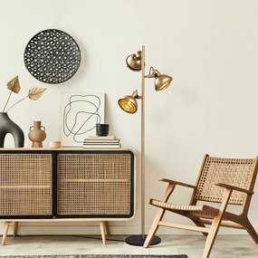 Candeeiro de Pé Spoly – Dourado – 37 x 37 x 162 cm