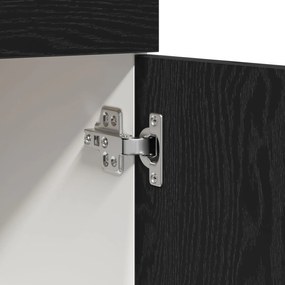 Armário de Fundo Preto em Carvalho vidaXL - 60x46x81.5 cm Feito de Mad
