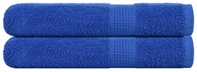 Toalhas de sauna 2 pcs 80x200 cm 360 gsm 100% algodão azul