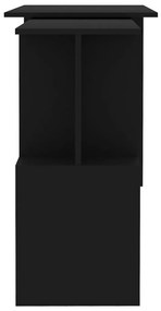 Secretária de canto 200x50x76 cm derivados de madeira preto
