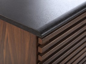 Aparador com 2 portas castanho escuro PERTH Beliani