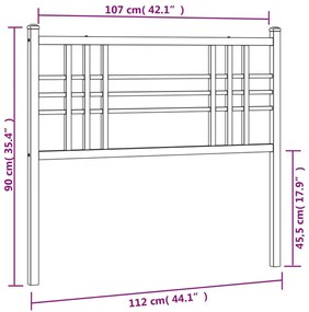 Cabeceira de cama 107 cm metal preto