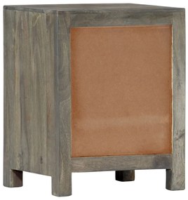 Mesa de cabeceira 40x30x50cm madeira mangueira maciça cinzento