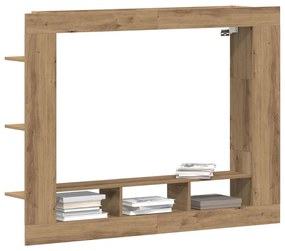 Armário de TV Wall-Mounted vidaXL Carvalho Artesanal 152x22x113 cm