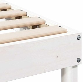 Estrutura de Cama com Alças Branco 80 x 200 cm