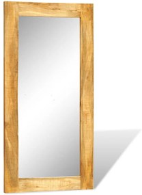 Espelho de parede c/ estrutura de madeira maciça 120x60 cm