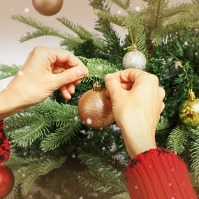 Árvore de Natal Artificial 150 cm com 492 Ramos Densos e Suporte Metálico Dobrável para Interior Verde