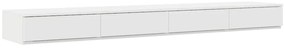 Gavetas de Cama Brancas 200x36,5x16,5 cm Madeira Consolidade
