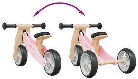 Bicicleta de equilíbrio p/ crianças 2 em 1 rosa
