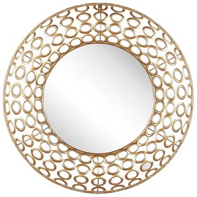 Espelho de parede dourado ⌀ 80 cm BOURDON Beliani
