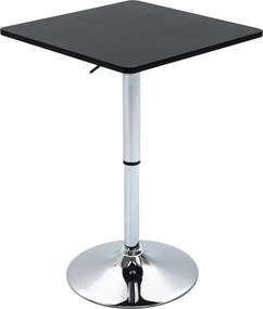 HOMCOM Mesa de bar ajustável em altura, giratória 360°, pés anti-risco, base metálica estável, Preto/Prata | Aosom Portugal