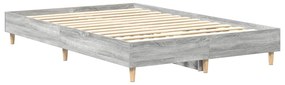 Estrutura de cama sem colchão 135x190 cm cinza sonoma