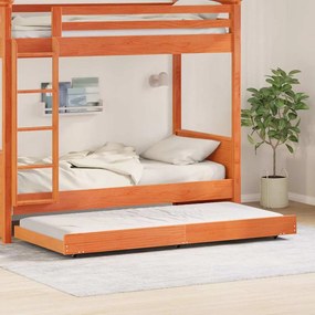 vidaXL Estrutura de Cama Castanho Encerado Madeira Maciça 80 x 200 cm