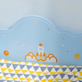 ZONEKIZ Cama para Crianças de 3-6 Anos 143x74x59cm Cama Infantil de Ma