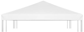 Cobertura de gazebo 270 g/m² 3x3 m branco