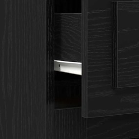 Escrivaninha com Armazenamento Carvalho Negro 50x115x75 cm Madeira eng