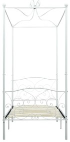 Estrutura de cama com dossel 100x200 cm metal branco