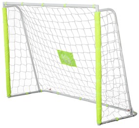 HOMCOM Gol de Futebol de Exterior em Metal com Alvo e Postes em Tecido Oxford 186x62x123 cm Amarelo | Aosom Portugal