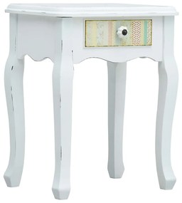 Mesa de cabeceira 40x30x50,5 cm madeira branco