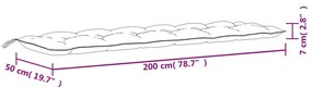 Almofadão p/ banco de jardim 200x50x7 cm tecido rosa