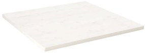 Tampo de mesa quadrado 70x70x2,5 cm pinho maciço branco