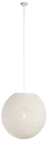 Candeeiro de suspensão rústico branco 60 cm - Corda Design,Moderno