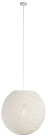 Candeeiro suspenso rural branco 60 cm - Corda Design,Moderno