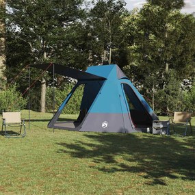 vidaXL Barraca de Camping com telhado Azul 482 x 360 x 227 cm tafetá