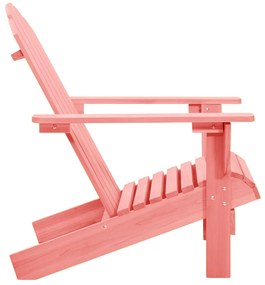Cadeira Adirondack para jardim abeto maciço rosa