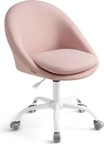 Cadeira para escritório 60 x 60 x (80-90) cm, ajustável em altura, rosa