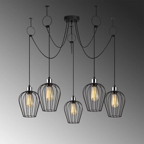 Candeeiro Tel – Preto – Diâmetro 120 cm, Altura 130 cm