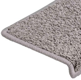 Tapetes de escadas 30 pcs 65x21x4 cm cinzento