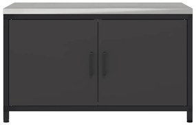 Armário de Armazenamento para Cozinha Preto 60 x 50 x 92 cm Aço