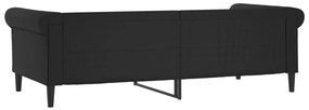 Sofá-cama 90x200 cm couro artificial preto