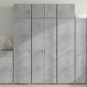 vidaXL Armário alto 70x42,5x185 cm derivados madeira cinzento cimento
