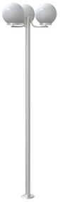 Candeeiro de chão para exterior 2 pcs 215 cm aço inox. prateado