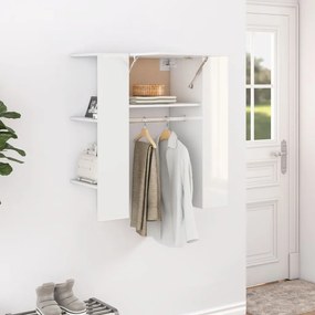 808771 vidaXL Armário corredor 97,5x37x99 cm deriv. madeira branco brilhante