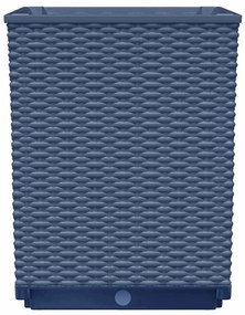 Vasos/floreiras 2 pcs 30x30x37 cm polipropileno cinzento azul